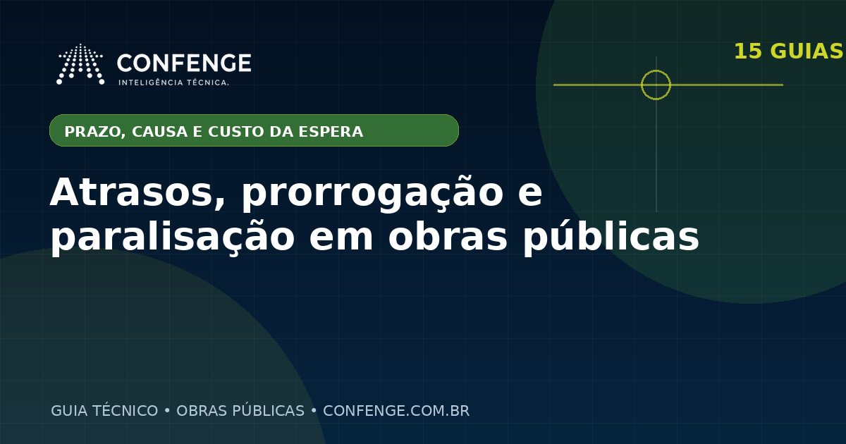 Atrasos, prorrogação e paralisação em obras públicas