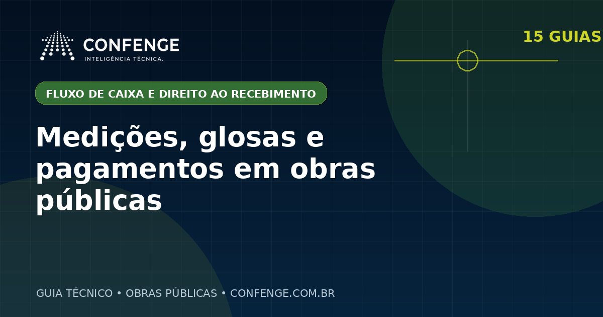 Medições, glosas e pagamentos em obras públicas