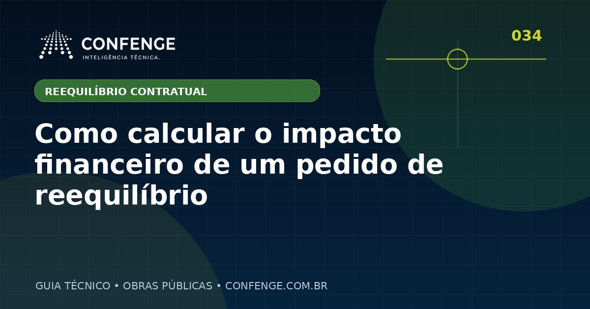 Como calcular o impacto financeiro de um pedido de reequilíbrio
