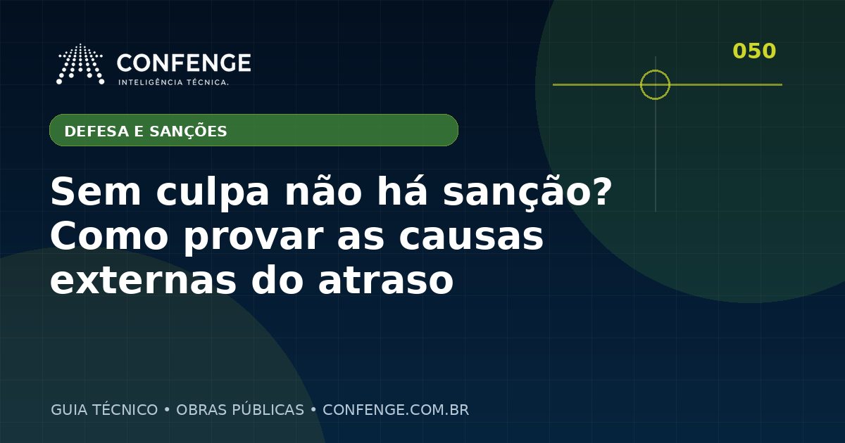 Sem culpa não há sanção? Como provar as causas externas do atraso