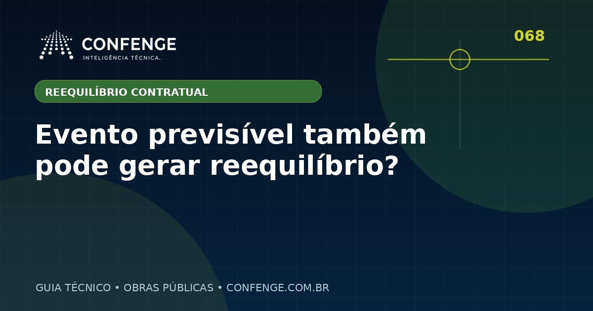 Evento previsível também pode gerar reequilíbrio?