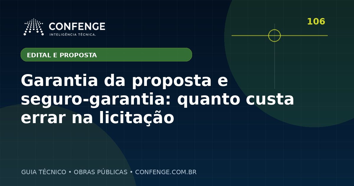 Garantia da proposta e seguro-garantia: quanto custa errar na licitação