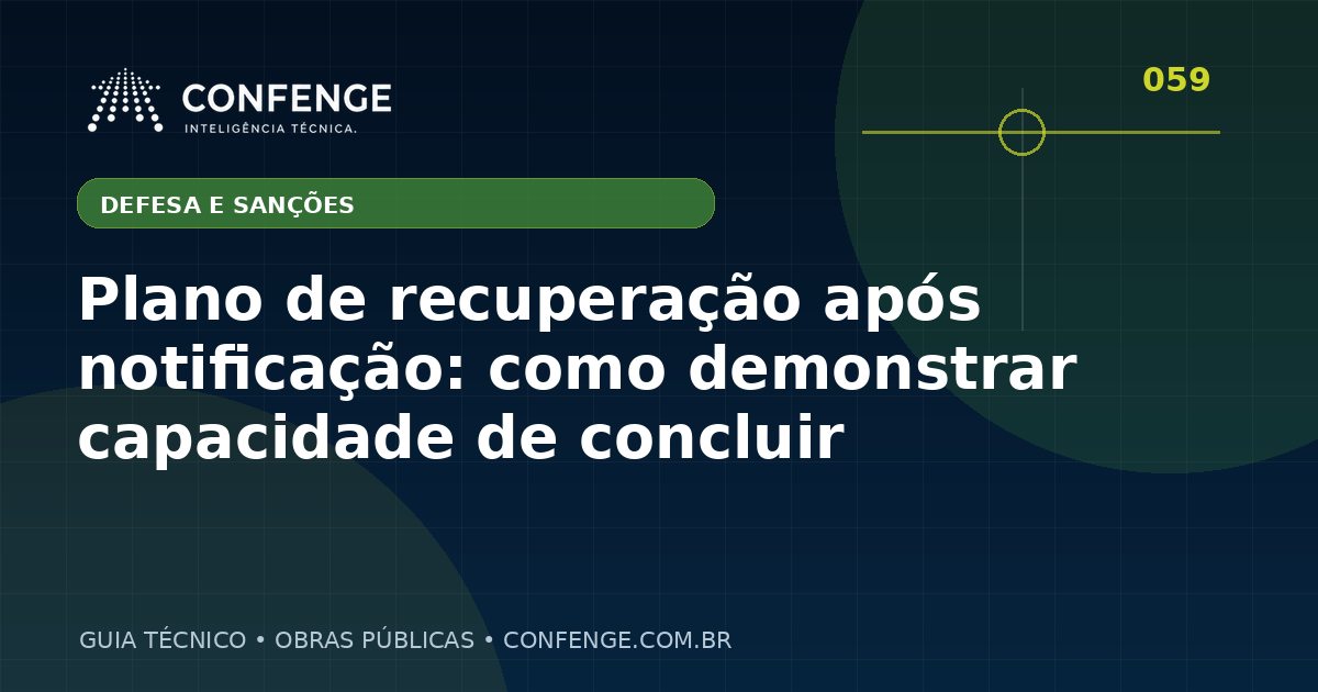 Plano de recuperação após notificação: como demonstrar capacidade de concluir