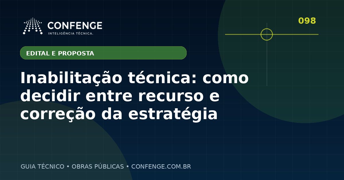 Inabilitação técnica: como decidir entre recurso e correção da estratégia