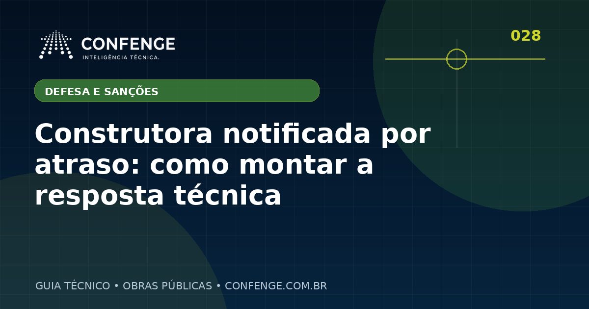 Construtora notificada por atraso: como montar a resposta técnica